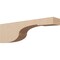 Ekena Millwork 6"W x 36"D x 12"H Thin Del Monte Rough Cedar Woodgrain TimberThane Corbel, Primed Tan CORUR06X36X12DELRCPR - alternate 1